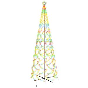 vidaXL LED-Weihnachtsbaum Kegelform Mehrfarbig 1400 LEDs 160x500 cm