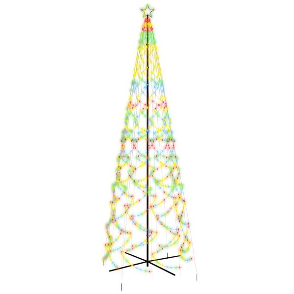 vidaXL LED-Weihnachtsbaum Kegelform Mehrfarbig 1400 LEDs 160x500 cm