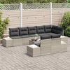 vidaXL Gartensofa-set mit Speicher Hellgrau Poly Rattan