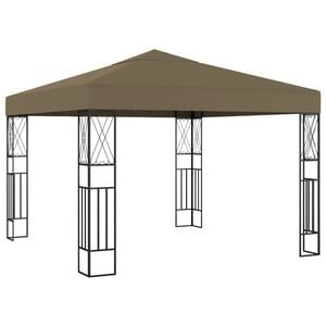 vidaXL Pavillon 3x3 m Taupe Stoff