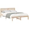 vidaXL Bettrahmen mit Kopfteil Braun 140 x 220 cm Massives Kiefernholz