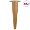 vidaXL Standf&uuml;&szlig;e 12 pcs Gold 98 x 40 mm Eisen