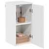 vidaXL Badezimmerschrank Wandmontiert Hochglanz Weiß 30 x 31,5 x 61 cm
