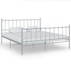 vidaXL Bett Grau Metall 200x200 cm
