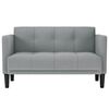 vidaXL Zweisitzer-Sofa Hellgrau 111 cm Stoff