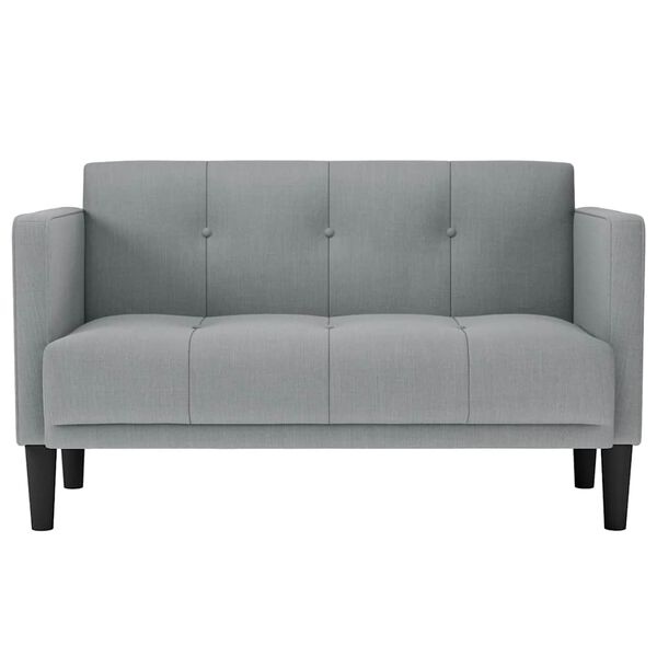 vidaXL Zweisitzer-Sofa Hellgrau 111 cm Stoff