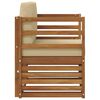 vidaXL Outdoor-Sofagarnitur mit Kissen Natur 67 x 63 x 73 cm