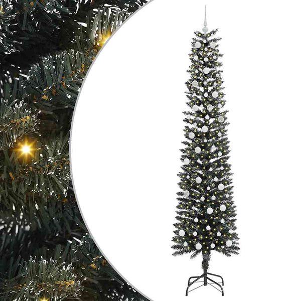 vidaXL K&uuml;nstlicher Weihnachtsbaum mit 300 LEDs mit St&auml;nder Gr&uuml;n 240 cm