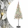 vidaXL Weihnachtsbaum mit 300 LEDs Wei&szlig; 210 cm PE und Stahl