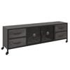 vidaXL TV-Schrank Silbern 110x30x40 cm Eisen