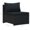 vidaXL 6-tlg. Garten-Lounge-Set mit Auflagen Poly Rattan Schwarz