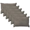 vidaXL Kissenbezug 6 pcs HOUTEN Hellgrau 50 x 80 cm Samt