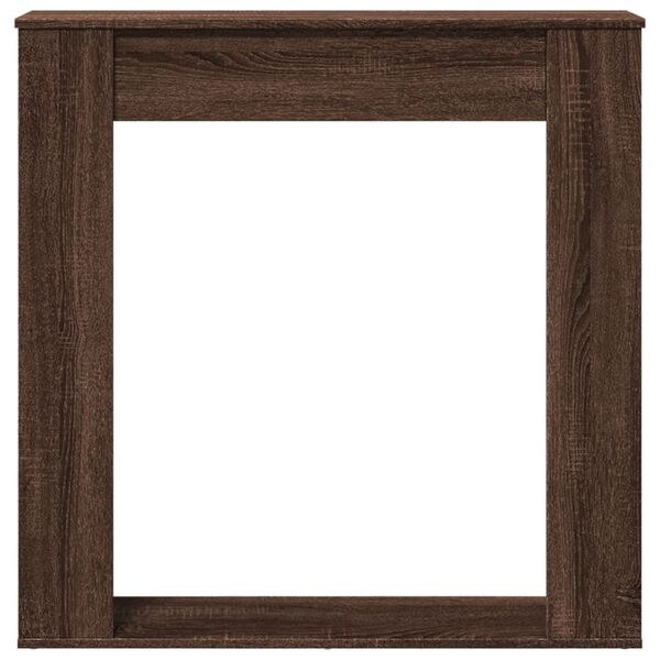 vidaXL Kaminumrandung Braun Eichen-Optik 100x20x100 cm Holzwerkstoff
