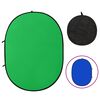 vidaXL 2-in-1 Foto-Hintergrund Oval Gr&uuml;n Blau 200x150 cm