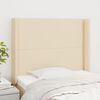 vidaXL Kopfteil mit Ohren Creme 93x16x118/128 cm Stoff