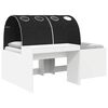 vidaXL Bett mit Tunnel 3 Stk. Artisian Eiche und Schwarz Holzwerkstoff