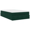 vidaXL Ottoman-Bett mit Matratze Dunkelgr&uuml;n 120x200 cm Samt