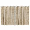 vidaXL Samtvorh&auml;nge mit Vorh&auml;ngen 2 pcs Creme 140 x 140 cm Samt