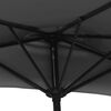 vidaXL Balkon-Sonnenschirm Alu-Mast Schwarz 270x144x222cm Halbrund