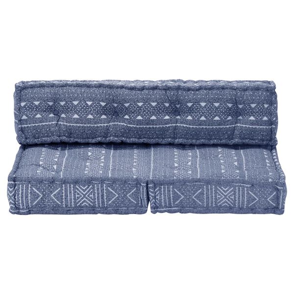 vidaXL Pouf Indigo Stoff