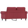 vidaXL 2-Sitzer-Sofa Weinrot 120 cm Kunstleder