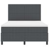 vidaXL Boxspringbett Dunkelgrau und Wei&szlig; 140 x 190 cm Cordstoff