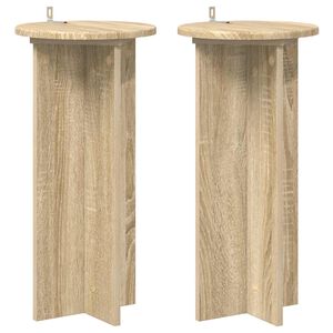 vidaXL Pflanzenst&auml;nder 2 pcs Sonoma-Eiche 29,5 x 29,5 x 60 cm