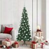 vidaXL Eckiger k&uuml;nstlicher Weihnachtsbaum Gr&uuml;n 180 cm PVC und Metall