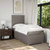 vidaXL Boxspringbett mit Matratze Taupe 80x200 cm Stoff