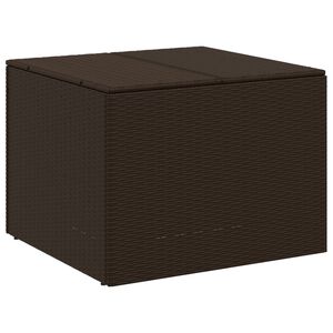 vidaXL Gartentruhe Braun 291L Poly Rattan