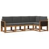 vidaXL Outdoor-Sofagarnitur 5 Stk. Natur und Anthrazit Polyester