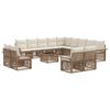 vidaXL Gartensofa-set 14 pcs Beige und Cremewei&szlig; Poly-Rattan