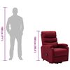vidaXL Aufstehsessel Weinrot Stoff