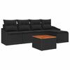 vidaXL Gartensofa-set 6 stk. Schwarz Poly-Rattan