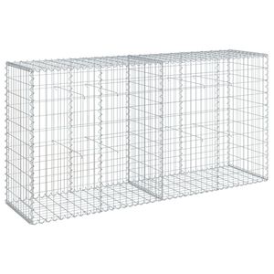 vidaXL Gabione mit Deckel 200x50x100 cm Verzinktes Eisen