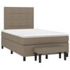 vidaXL Boxspringbett mit Matratze Taupe 120x190 cm Stoff