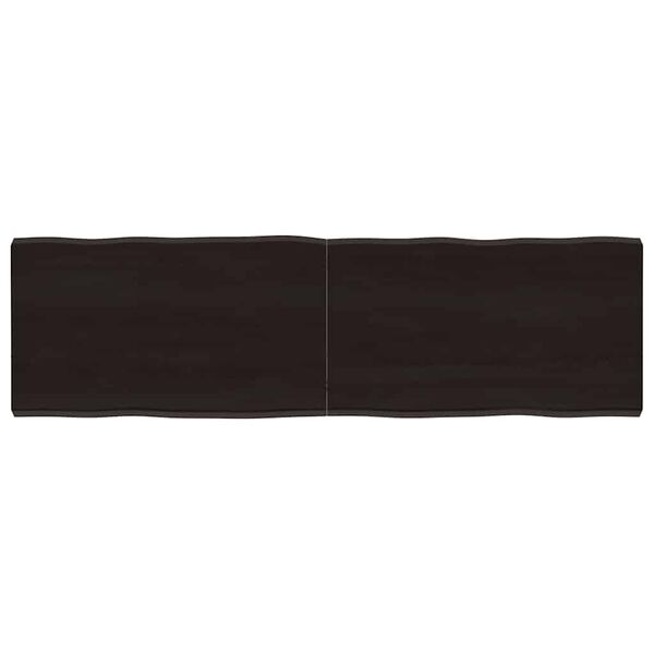 vidaXL Tischplatte 140x40x(2-4) cm Massivholz Behandelt Baumkante