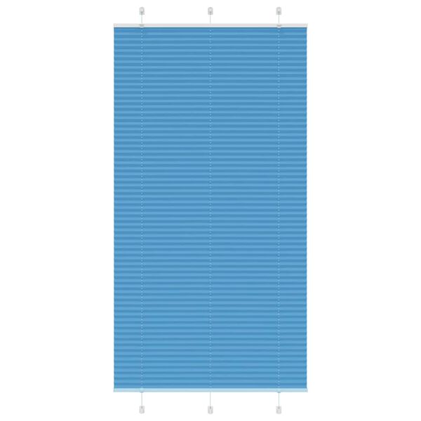 vidaXL Plissee Blau 110x200 cm Stoffbreite 109,4 cm Polyester