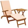 vidaXL Liegestuhl zum Verstellen und Klappen 2 pcs Beige