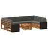 vidaXL Outdoor-Sofagarnitur 10 stk. Natur und Anthrazit Polyester