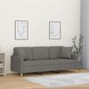 vidaXL 3-Sitzer-Sofa mit Kissen Dunkelgrau 180 cm Stoff