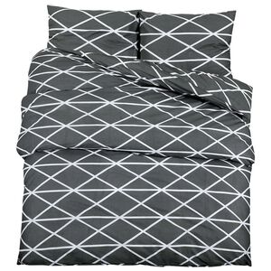 vidaXL Bettw&auml;sche-Set Grau 200x220 cm Baumwolle
