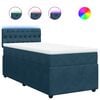 vidaXL Boxspringbett mit Matratze Blau 100x200 cm Samt