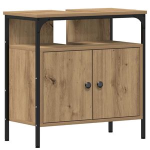 vidaXL Waschbeckenunterschrank Artisan-Eiche 60x30x60 cm Holzwerkstoff