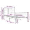 vidaXL Massivholzbett ohne Matratze 100x200 cm Kiefernholz