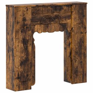 vidaXL Kaminumrandung Raucheiche 93 x 20 x 89 cm Holzwerkstoff