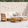 vidaXL 5-tlg. Garten-Lounge-Set mit Kissen Massivholz Akazie