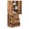 vidaXL Highboard mit Schubladen 2 pcs Altholz Holzwerkstoff