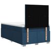 vidaXL Boxspringbett mit Matratze Blau 120x190 cm Stoff