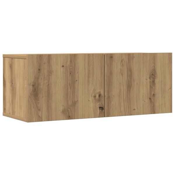 vidaXL 5-tlg. TV-Schrank-Set Wandmontage Artisan-Eiche Holzwerkstoff